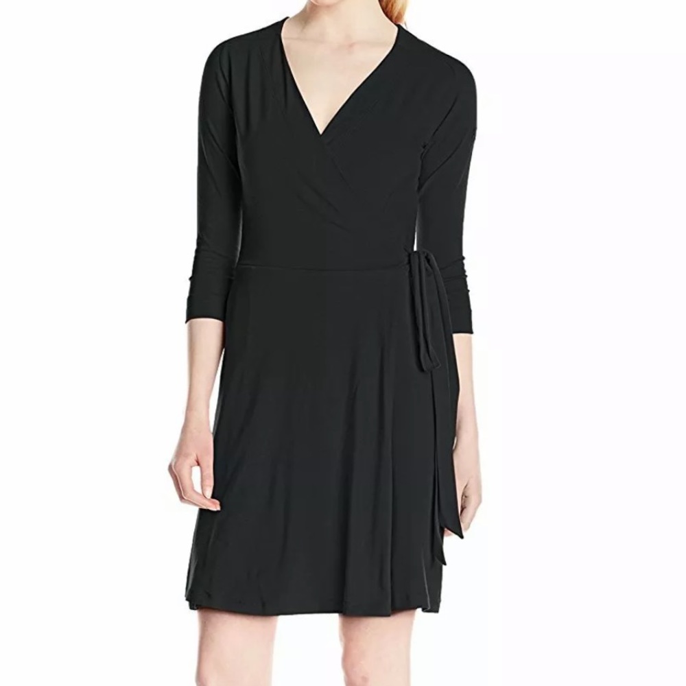 FIG clothing safari black wrap dress